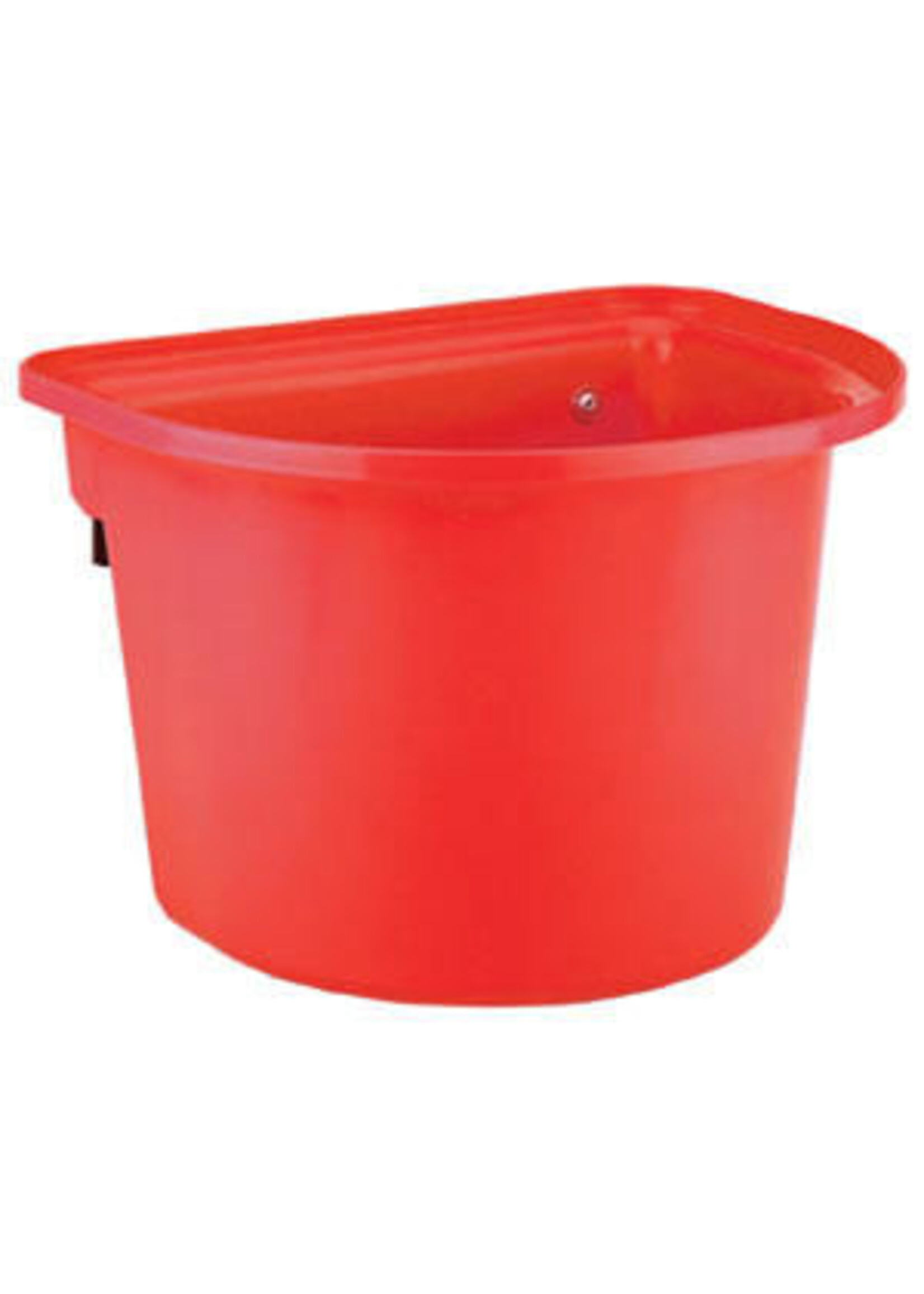 Kerbl Voerbak met ophanghaken, halfrond, rood 12L