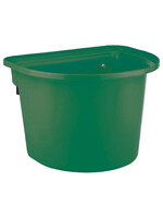 Kerbl Voerbak met ophanghaken, halfrond, donkergroen 12L Kerbl Voerbak met ophanghaken, halfrond, donkergroen 12L