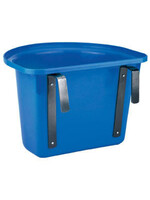 Kerbl Voerbak met ophanghaken, halfrond, blauw 12L