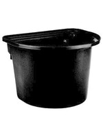 Kerbl Voerbak met ophanghaken, halfrond, zwart 12L