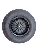 Wiel 4.80/4.00x8, 2ply band, kunststof velg ZWART, as 13cm Wiel 4.80/4.00x8, 2ply band, kunststof velg ZWART, as 13cm