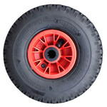 Steekwagenwiel 300-4(260x85)- FORT-, 2ply, velg rood
