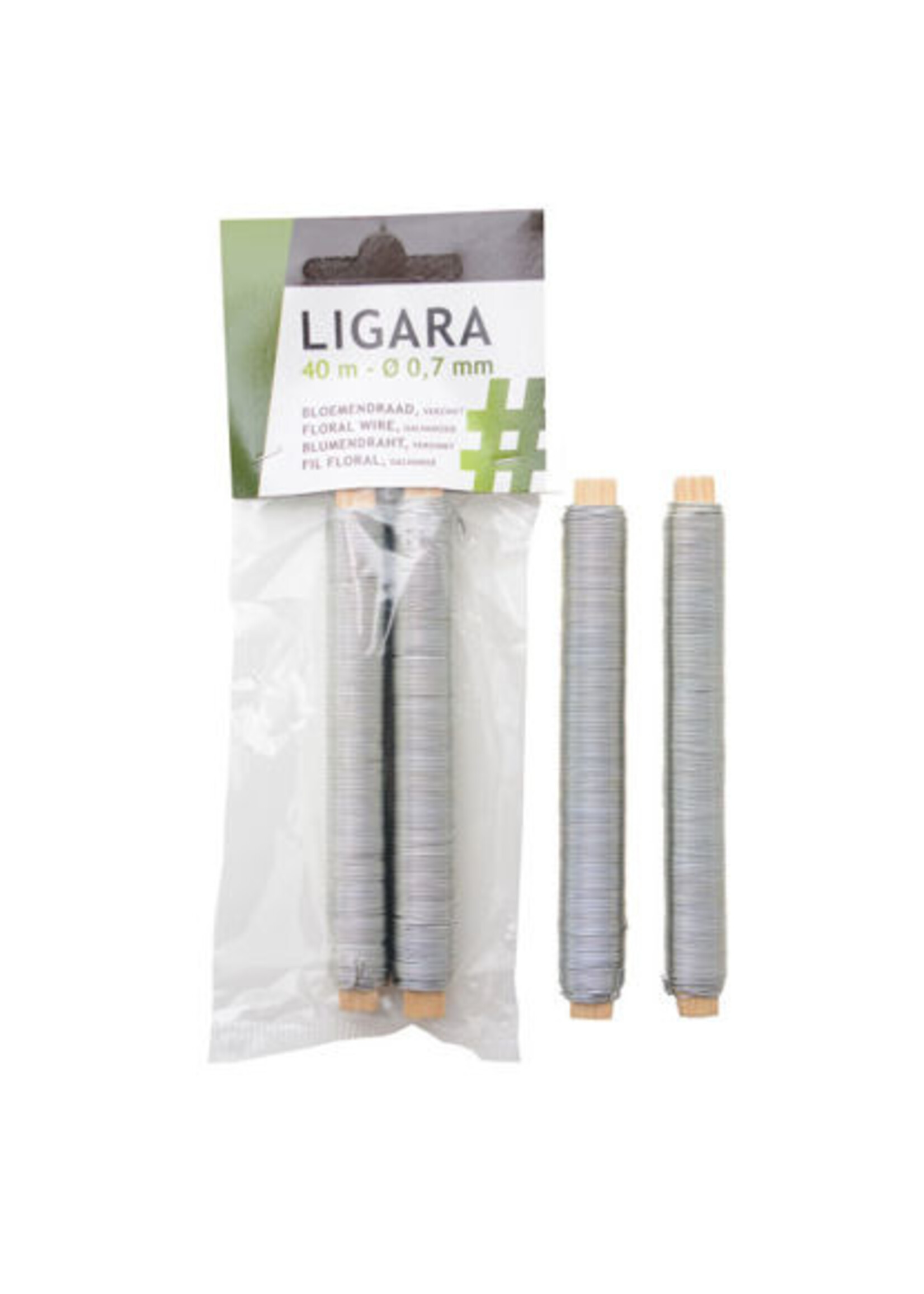 Ligra LIGARA bloemendraad / binddraad verzinkt 40m.  / 2 stuks