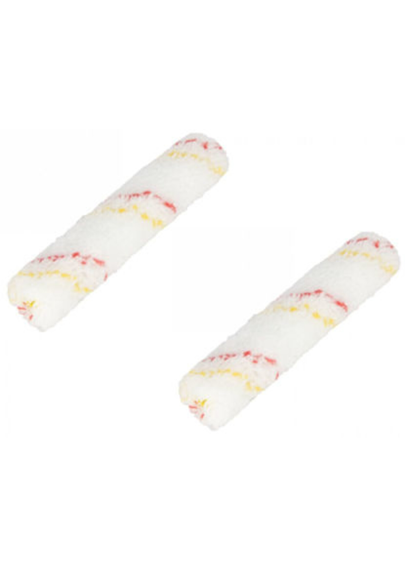 Verfroller Microfiber rood/gele draad 9mm vacht, 11cm (2st)