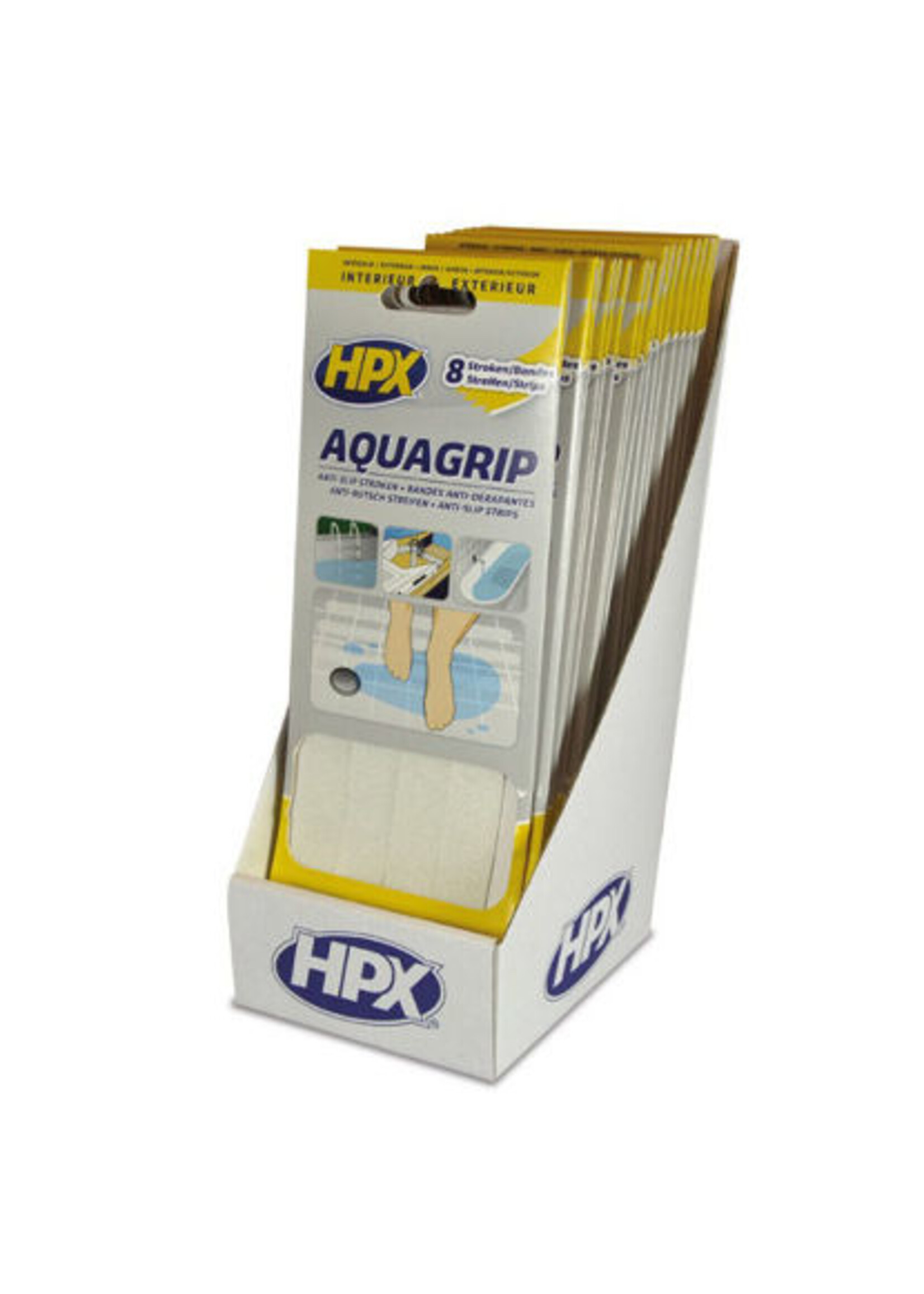 Anti-slip tape Aqua Grip (8 stuks) transparant 20mm x 240mm