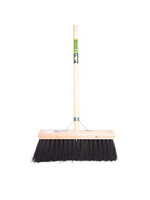 Bezem FSC 41cm, colombo zwart -MM- +steel 140cm