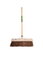 Bezem FSC 46cm, bassine/stalks -MM- +steel 140cm