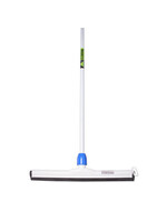 MM Vloertrekker kunststof 45cm zwart rubber -MM- + steel 140cm