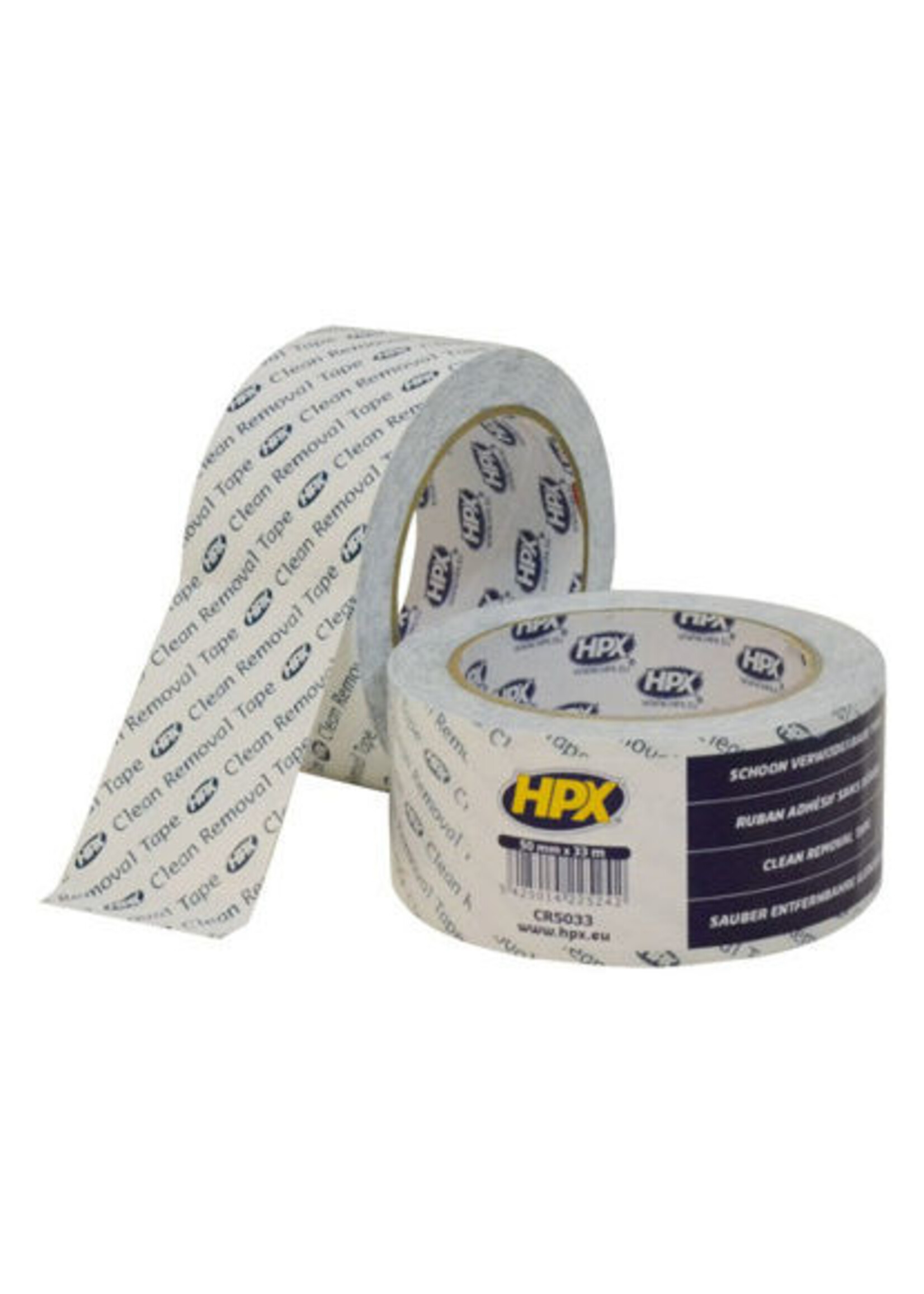 Stucloper bouwtape schoon verwijderbaar WIT 50cmx33m