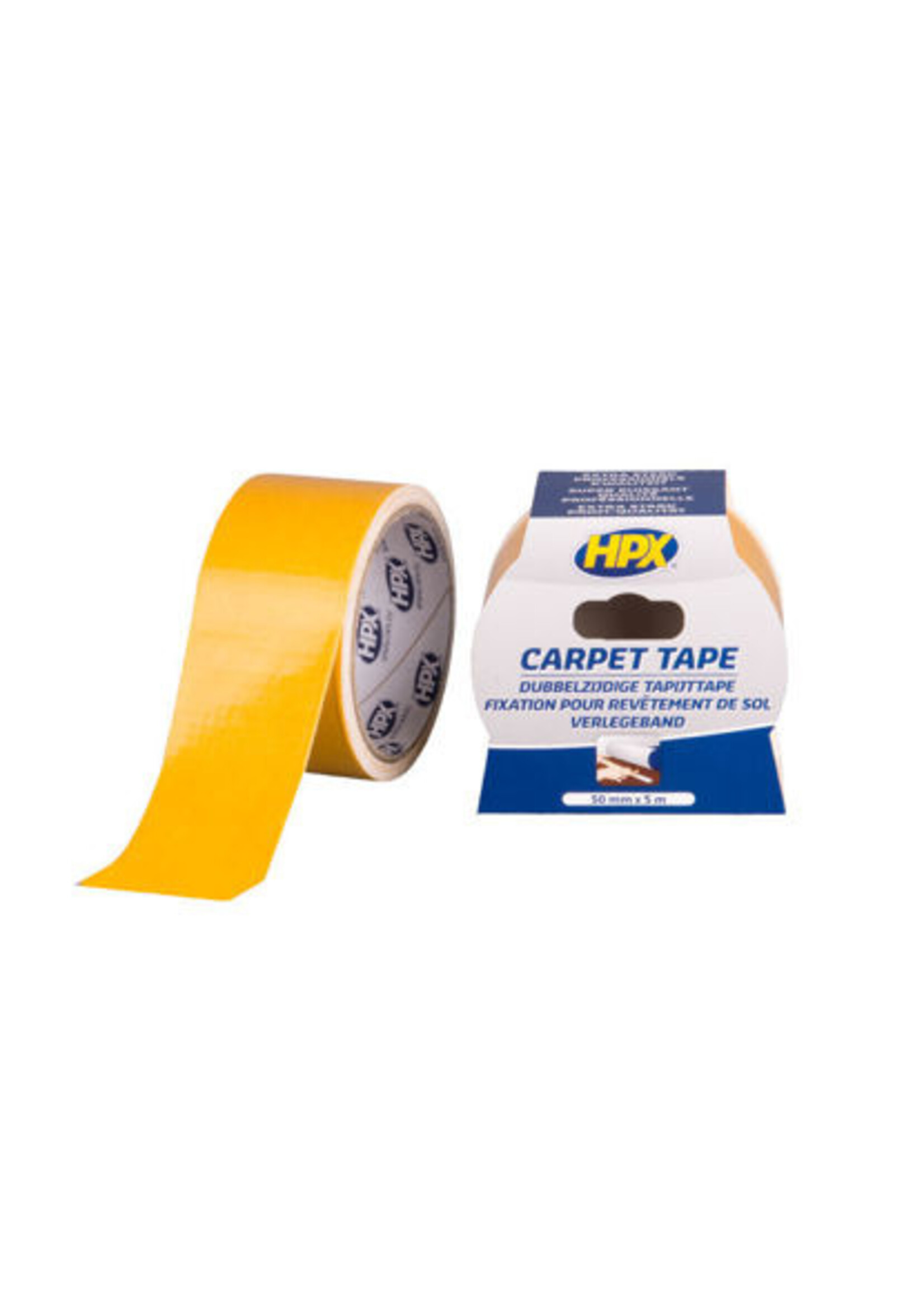 Dubbelzijdig tapijttape -WIT- 50mm x 5m.