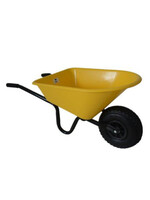 Kinderkruiwagen -MM- GEEL metaal/kunststof