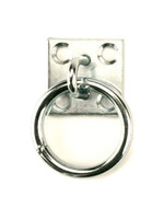Muurplaat met ring, 8mm, RVS
