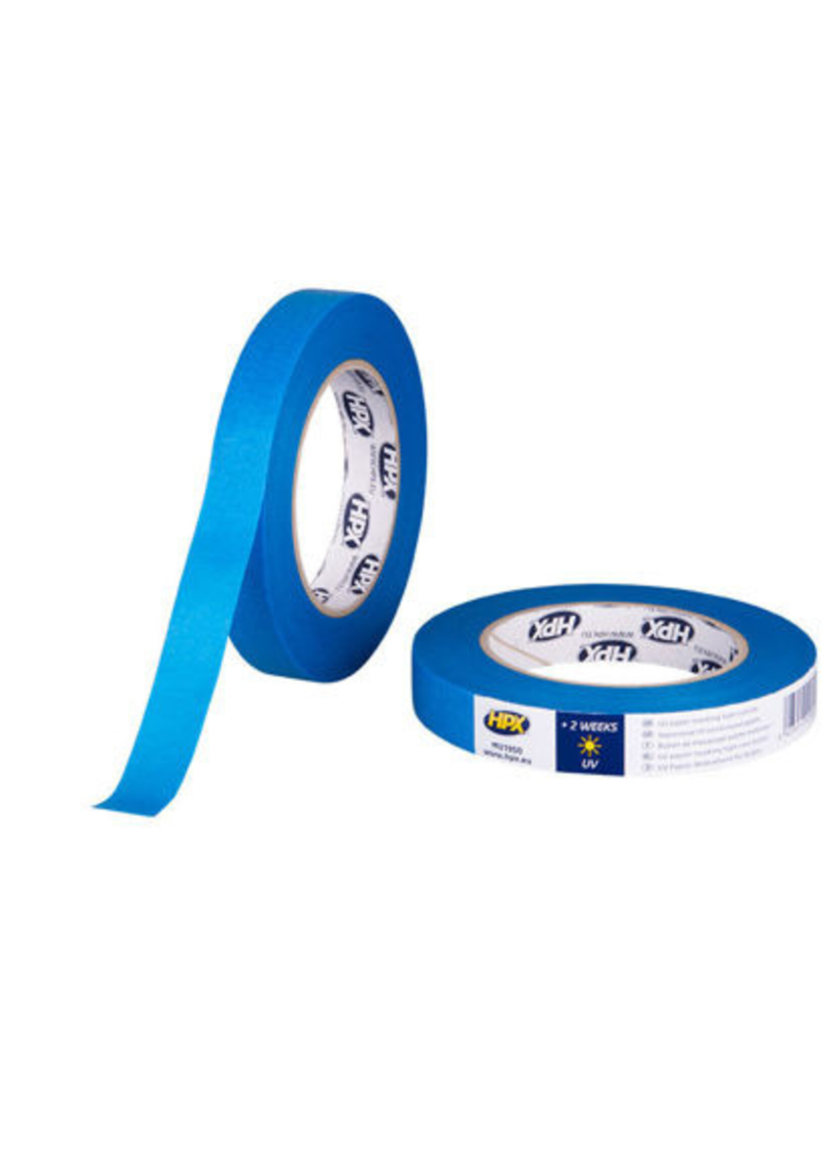 Afplakband Masking tape UV BLAUW 19mm x 50m