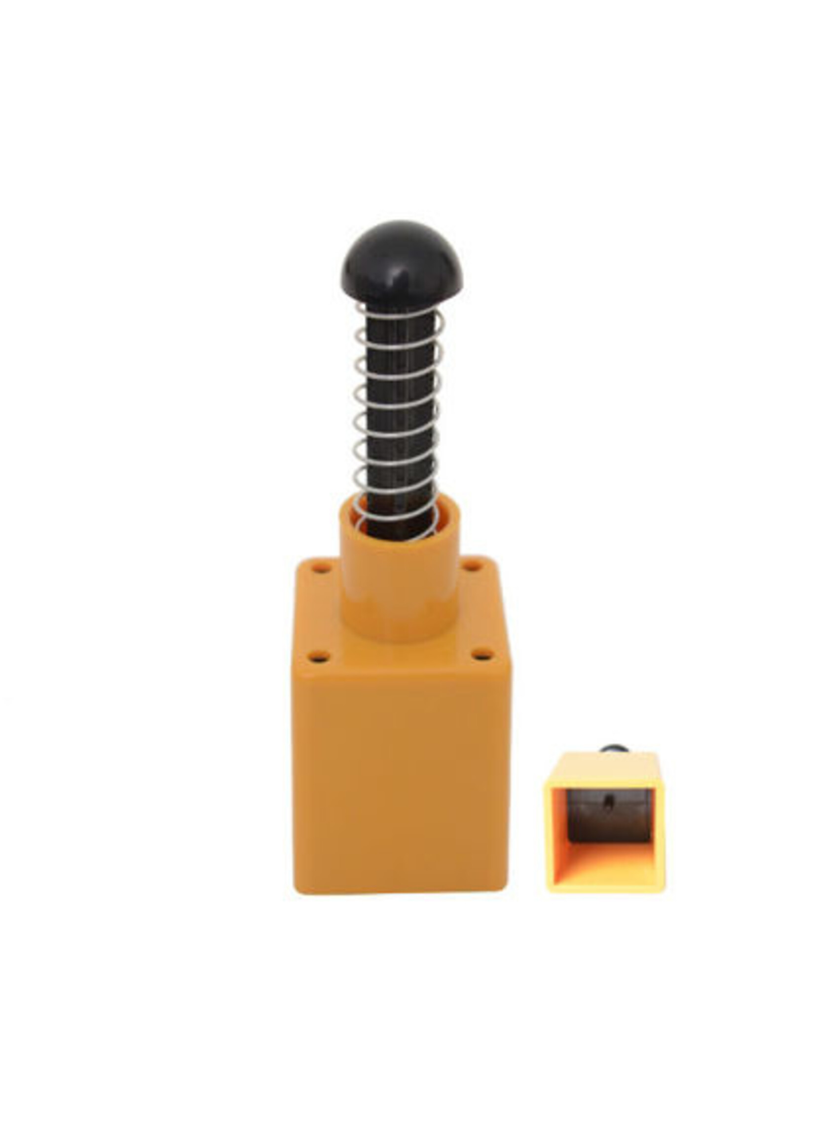 Pottenpers kunststof geel 4x4cm