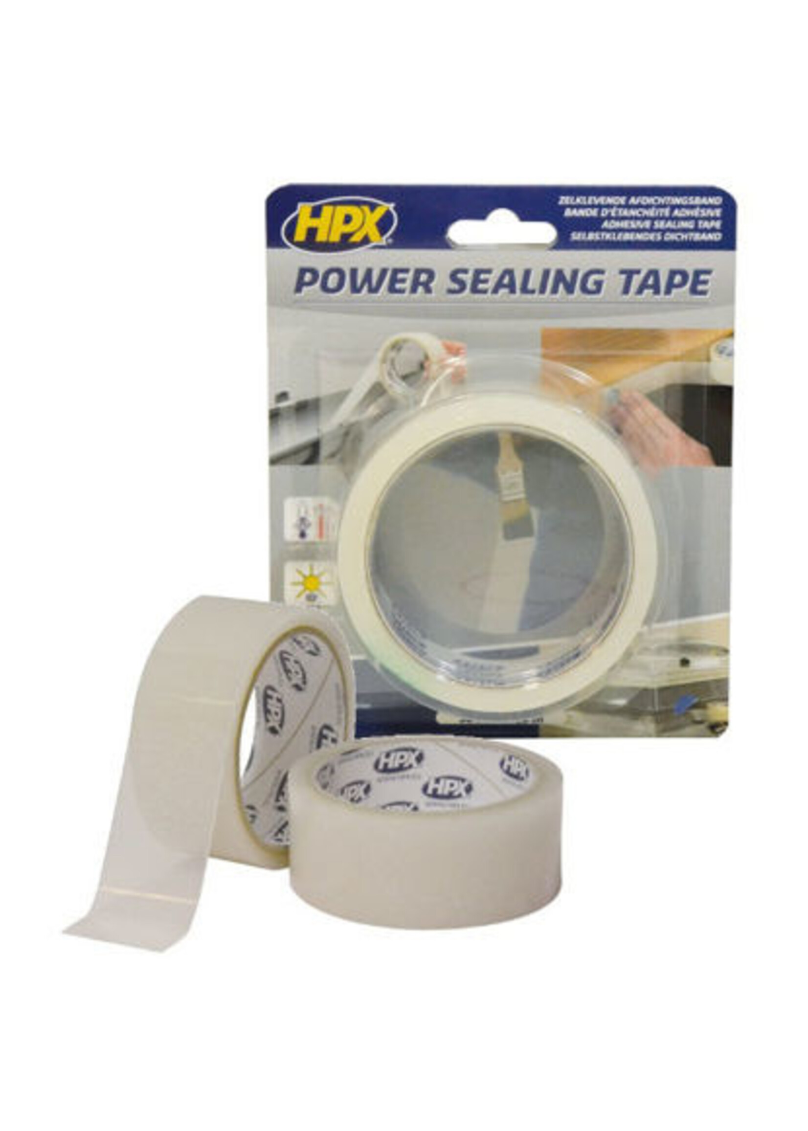 Enkelzijdige afdichtingstape semi-transparant 38mm x 1,5m.