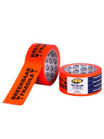 Plakband 'BREEKBAAR' oranje, 5cm, 66m