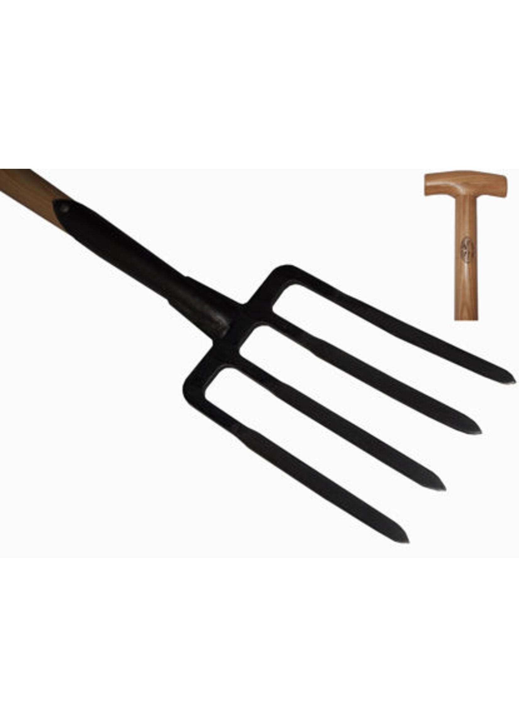 De wit Tuingereedschap Spitvork 4 tands gesm.veer, essen steel 90cm *deWit*