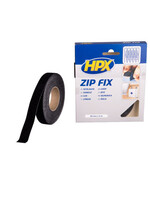 Zip fix klittenband (lus) -ZWART- 20mm x 5m.