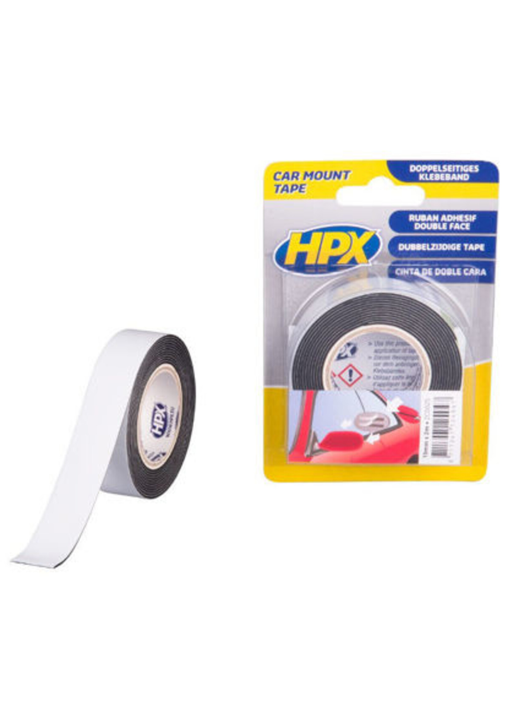 Dubbelzijdig PE bevestigingstape ZWART 19mm x 2m.