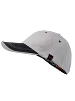 Werk- /BaseballCap, grijs, zwarte klep