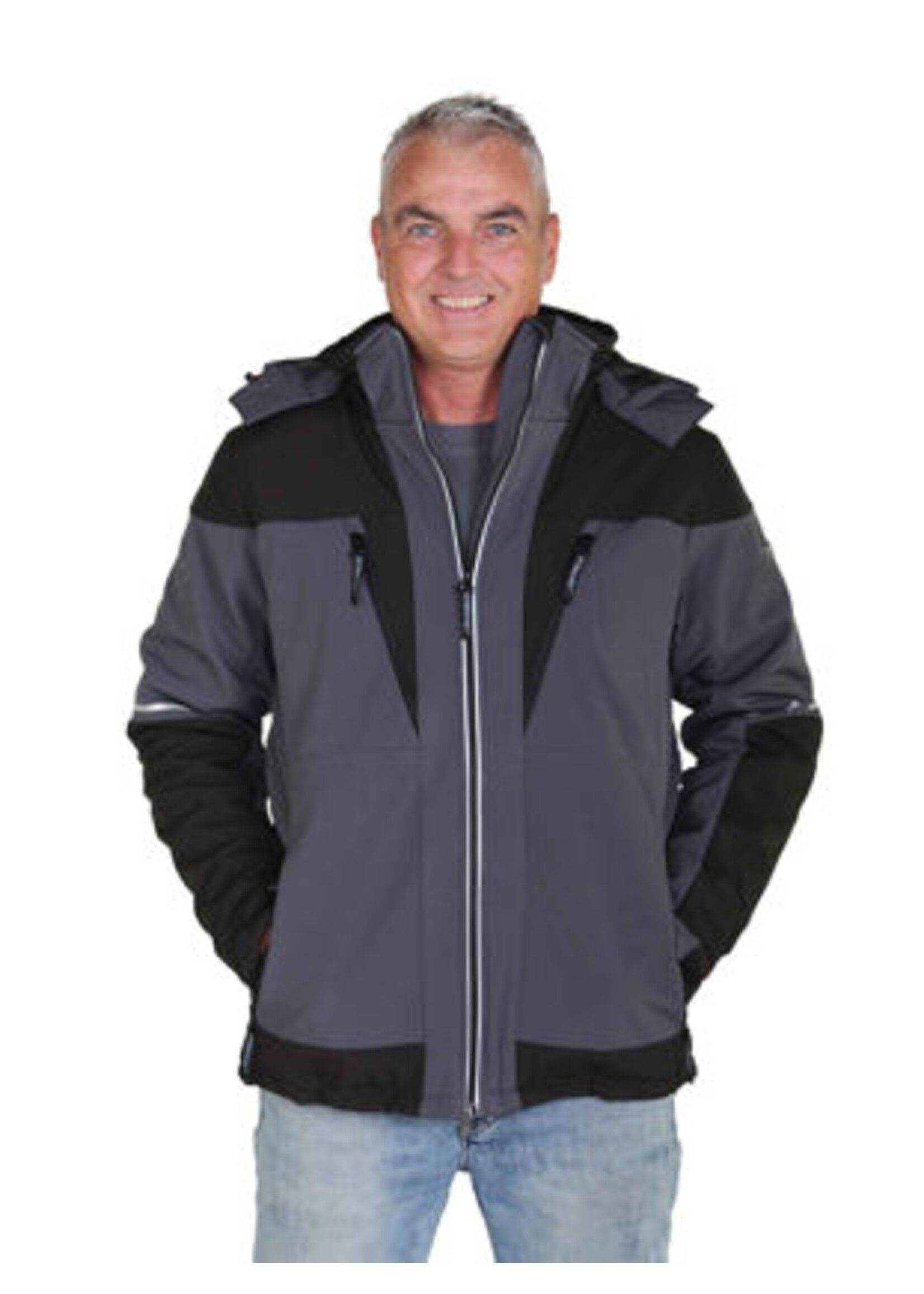 Storvik LANK Softshell Jas Heren  Antra/zwart -L