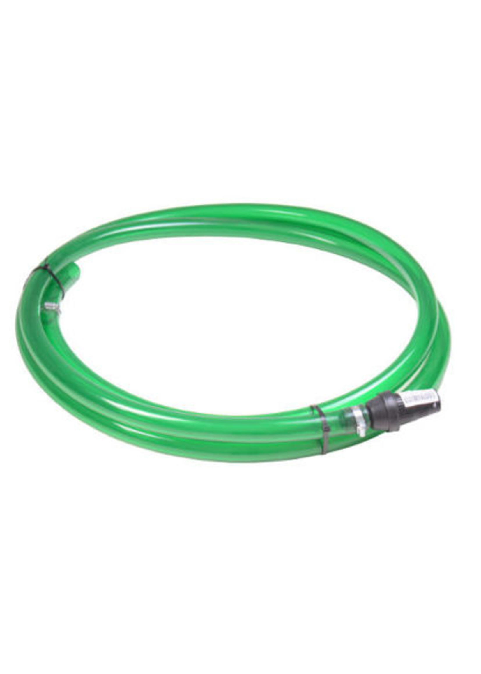 Weidepompslang set groen 5m compl. KUNSTSTOF korf +slangklem