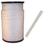 Nylon touw wit, gevlochten, 4mm, 200m