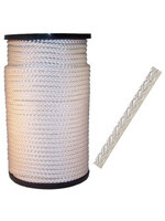 Nylon touw wit, gevlochten, 4mm, 200m Nylon touw wit, gevlochten, 4mm, 200m