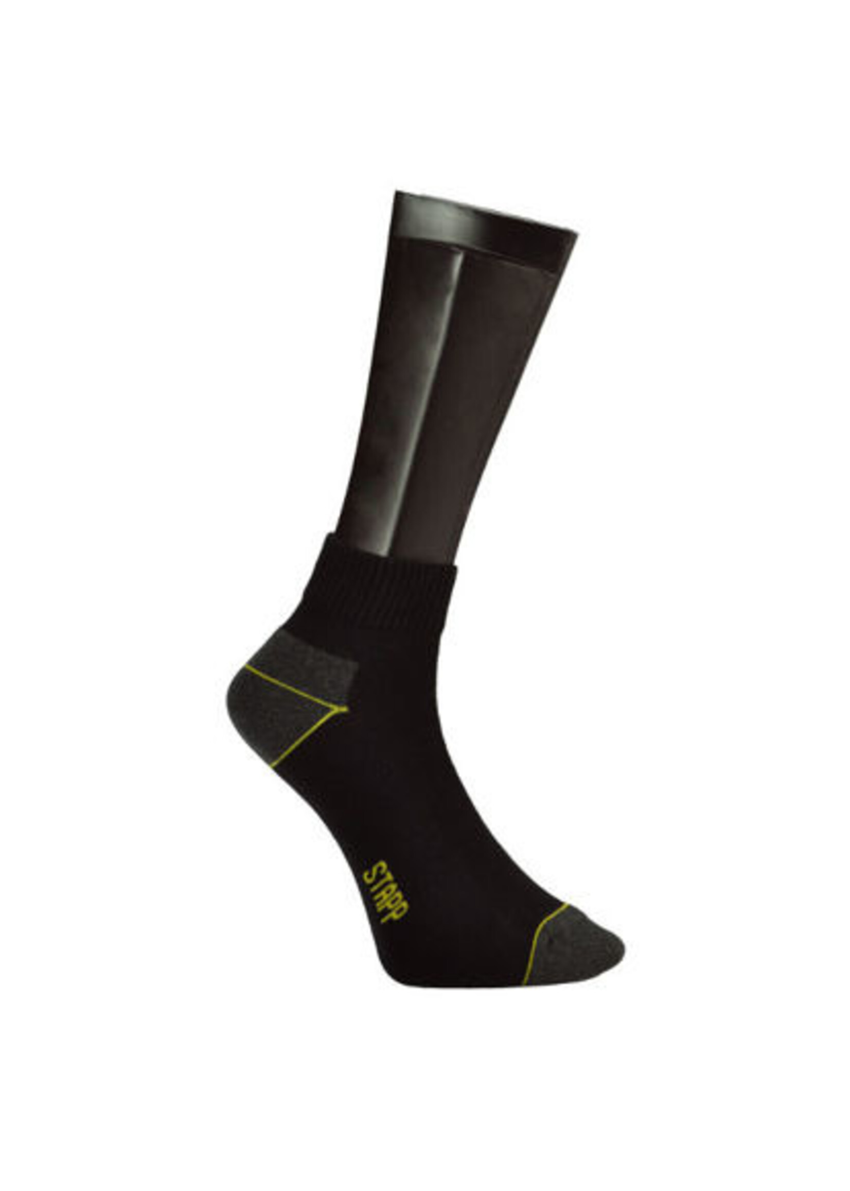 Sok Stappyellow, Quarter coolmax, á 2pr, zwart- 43/46