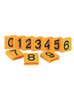 Kokernummer geel,  á 10 stuk Kokernummer geel,  á 10 stuk