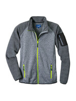 TWENG gebreid werkvest grijs/zwart gemeleerd -L