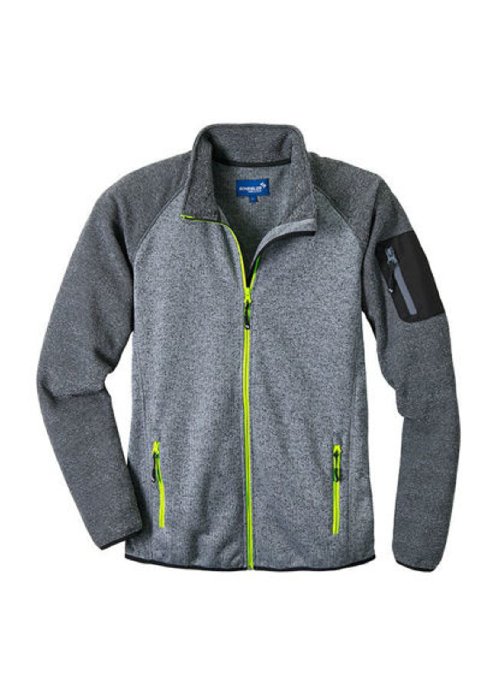 TWENG gebreid werkvest grijs/zwart gemeleerd -L