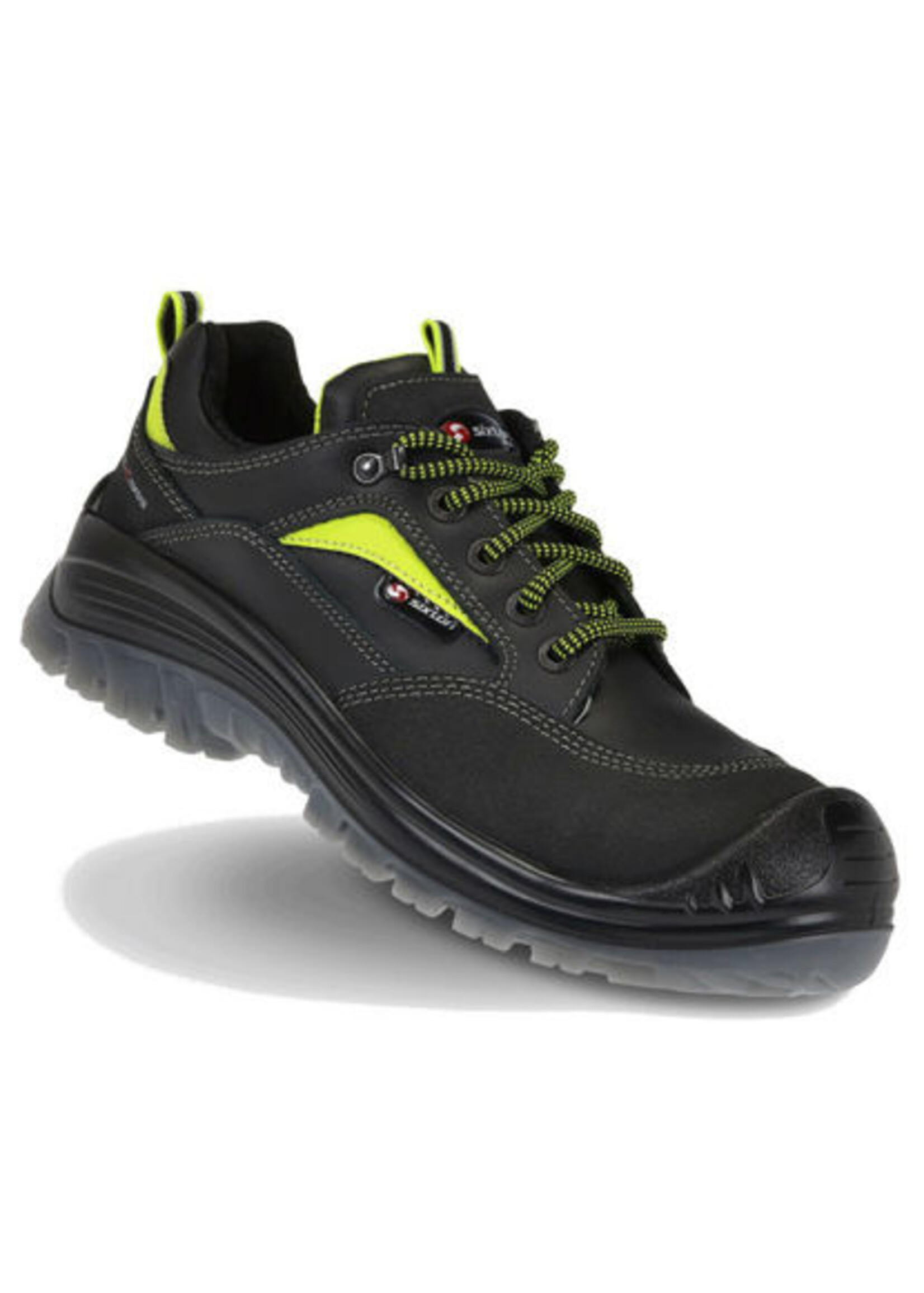 Werkschoen Sixton Peak Land laag zwart/lime S3, mt.38