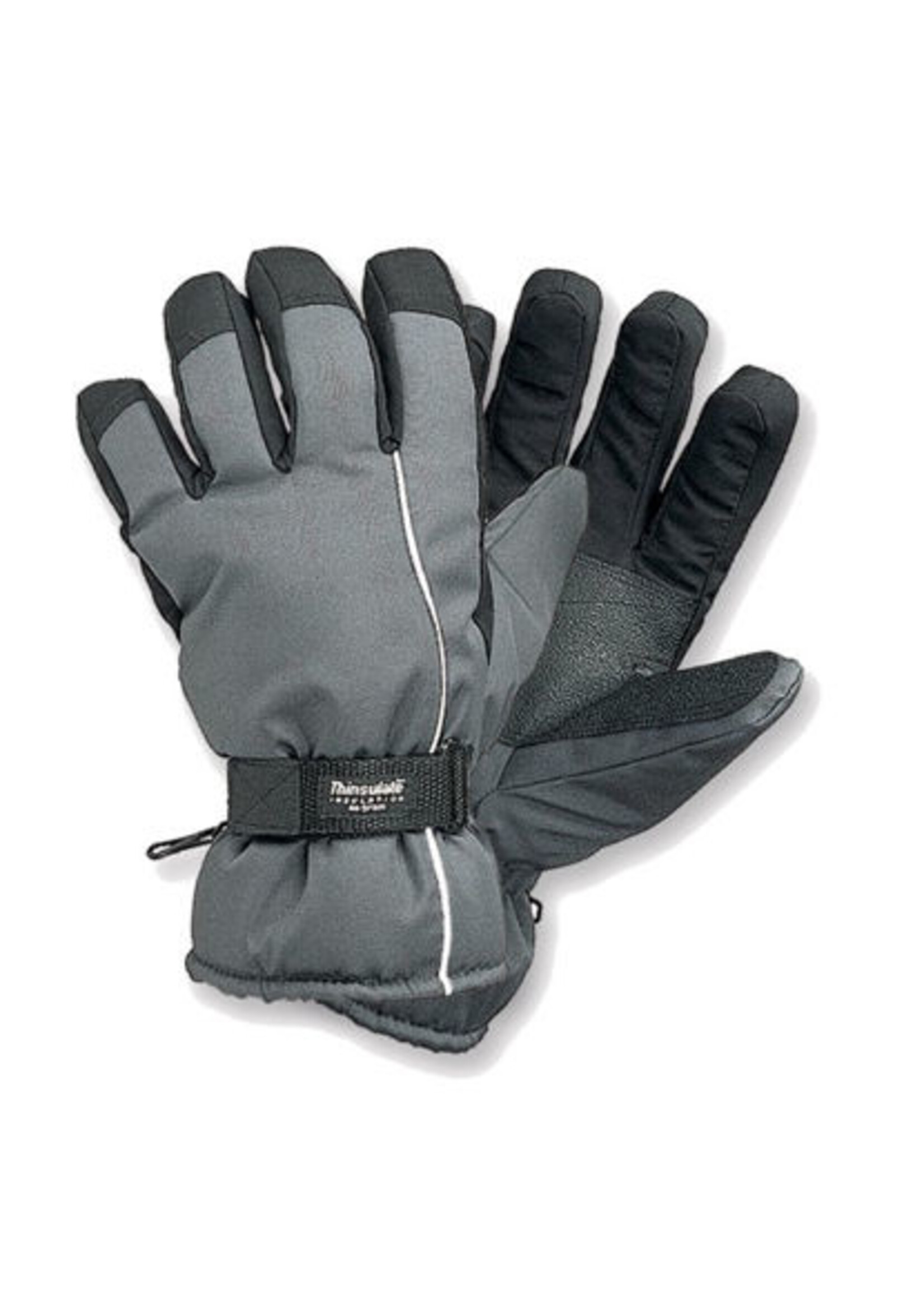 Skihandschoen grijs/zwart -L