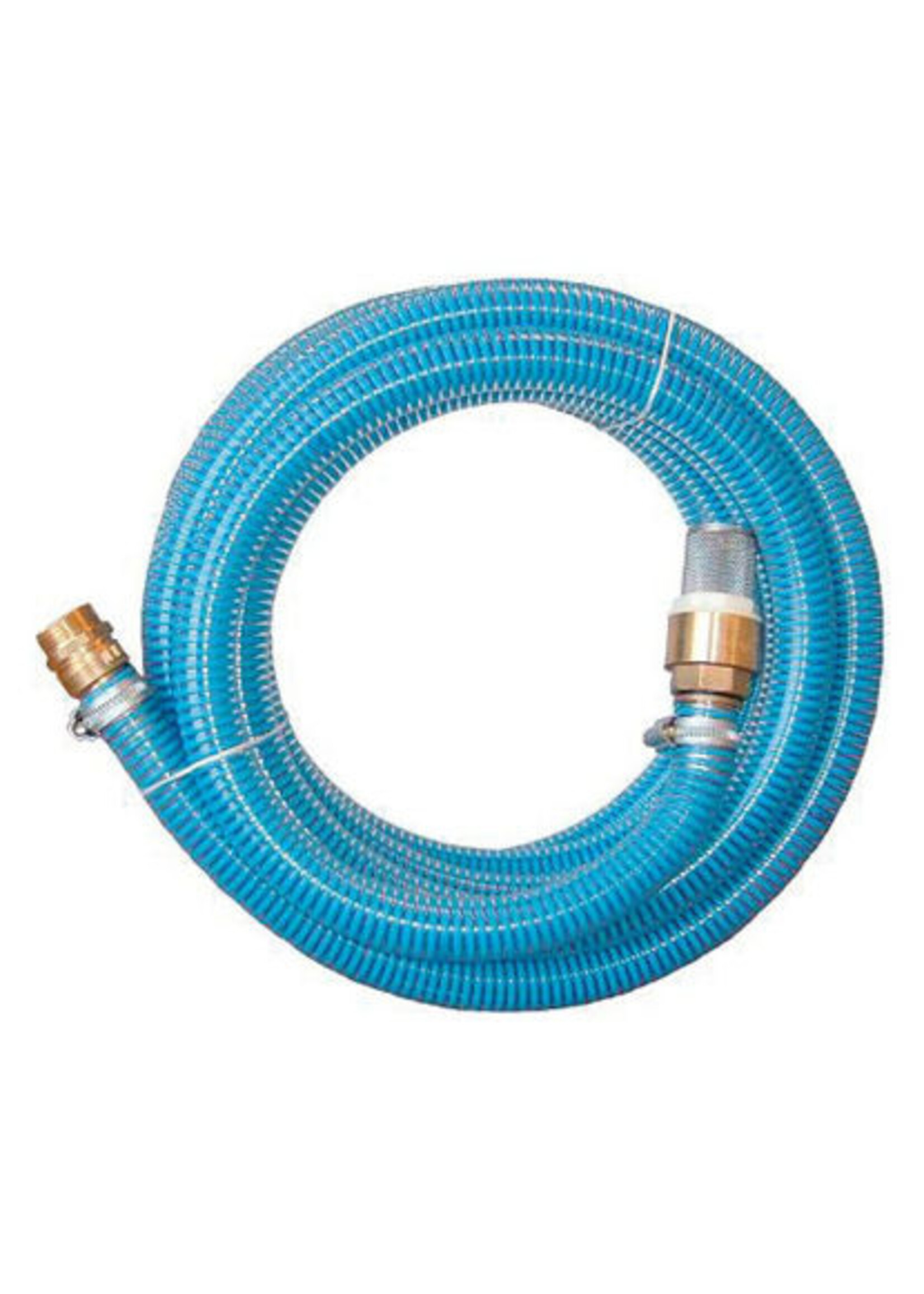 Aanzuigslang-set 1", 7m + RVS zuigkorf + messing aansluiting