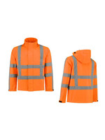 import Softshelljack High Visibility RWS FluoOranje maat XS t/m 4XL.