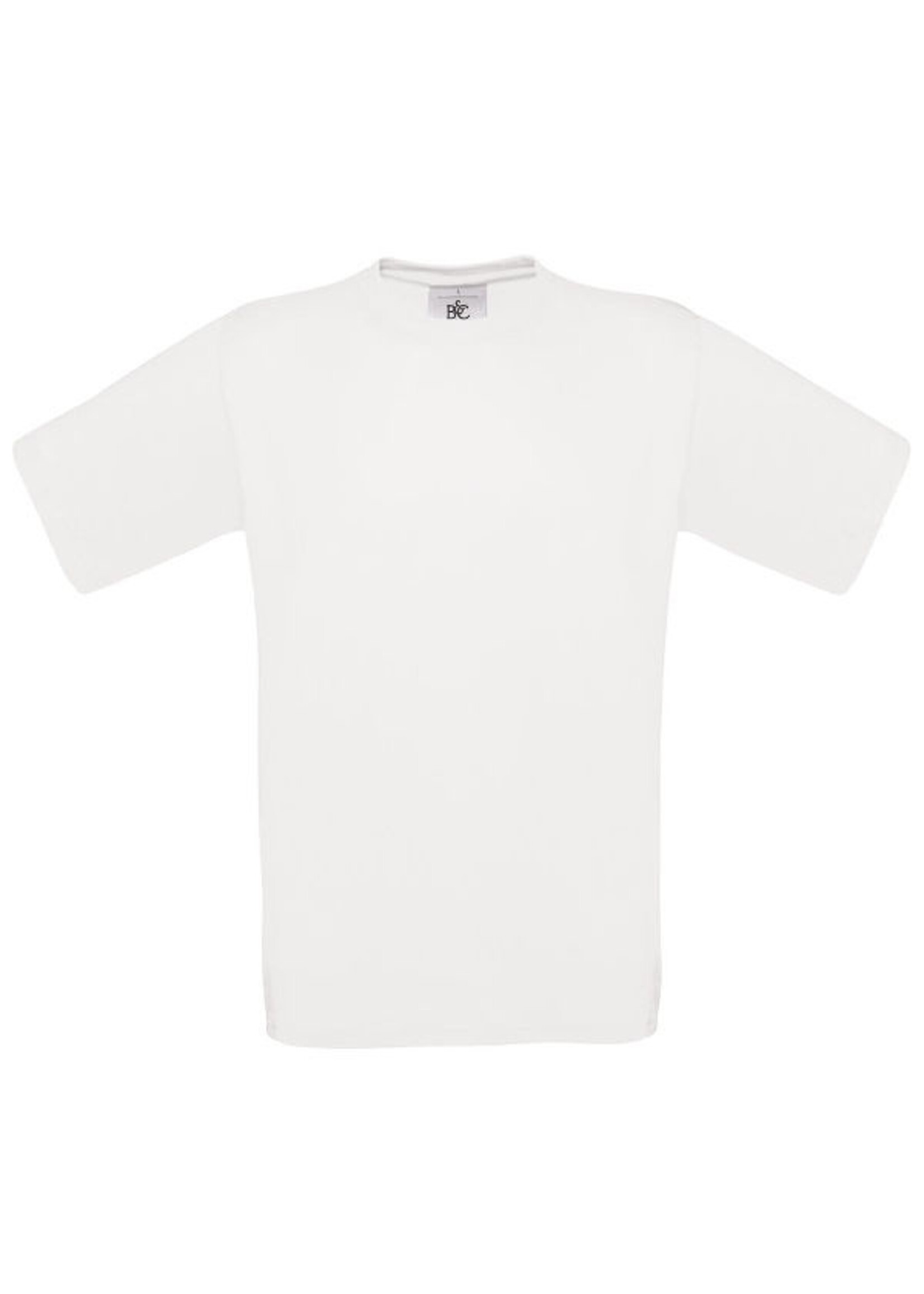 B&C T-shirt wit ( per 5 stuks)