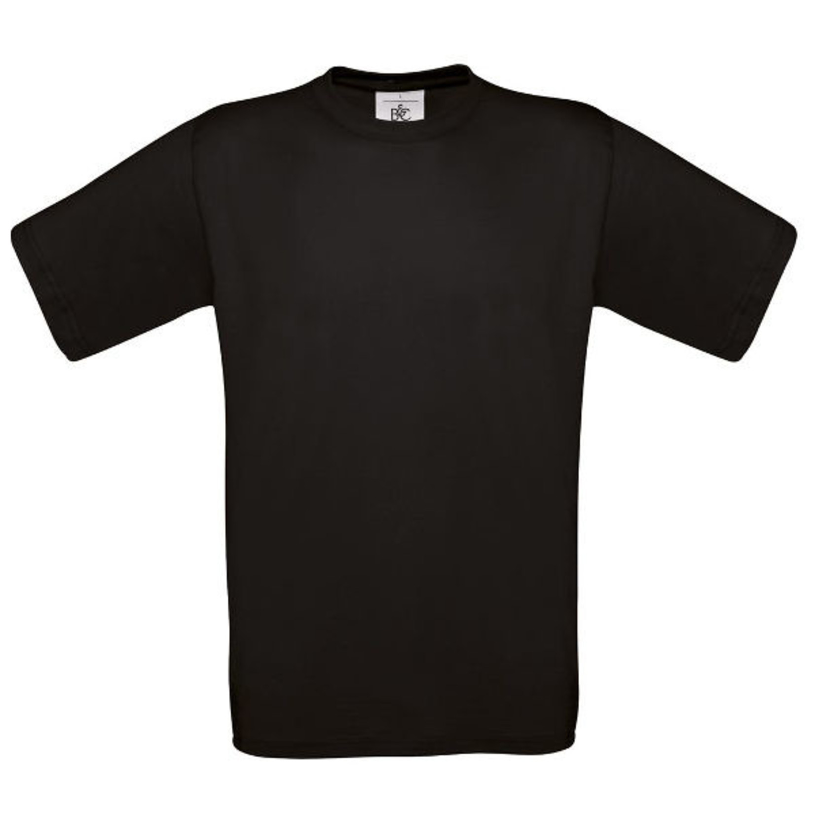 B&C T-shirt zwart ( per 5 stuks)
