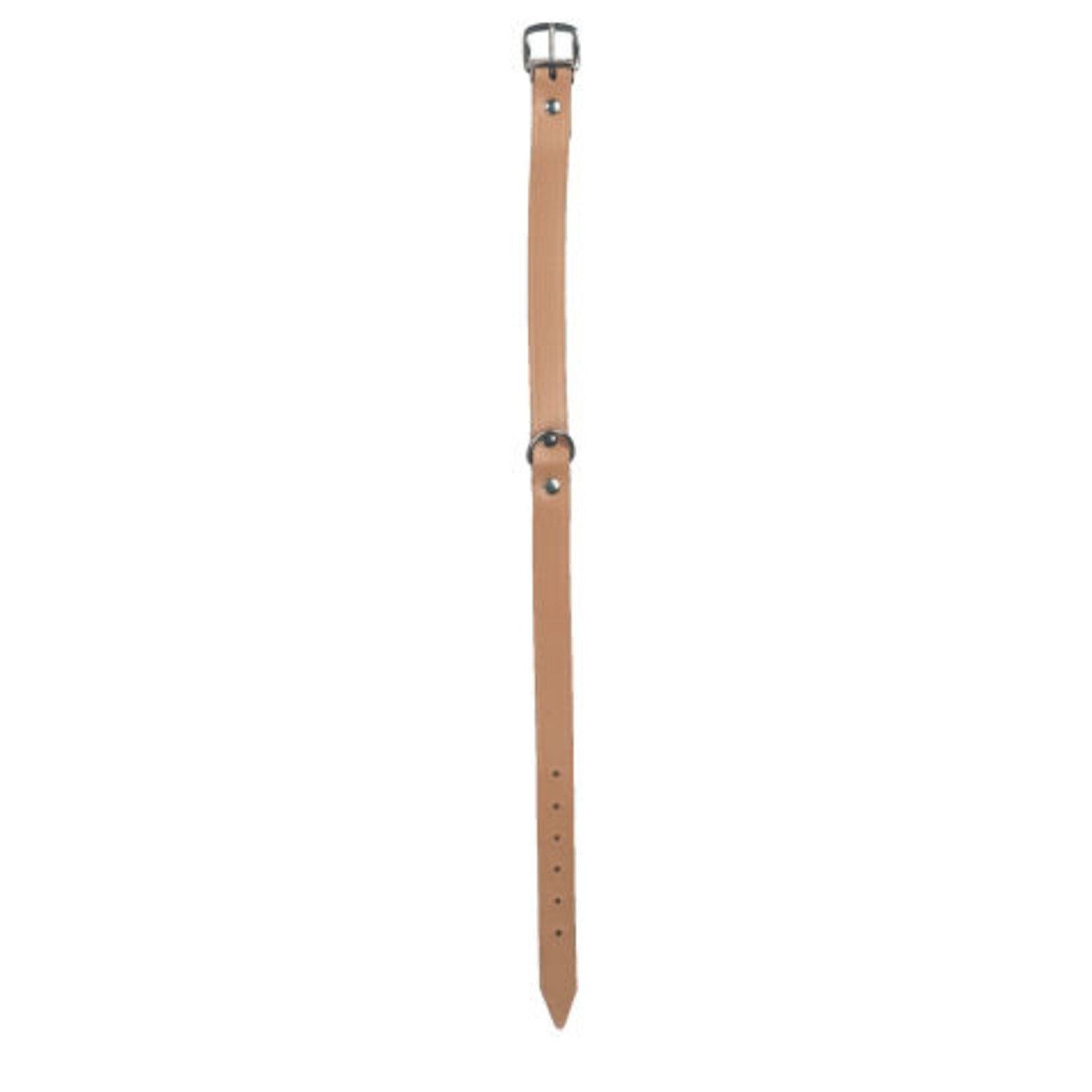 Kerbl Hondenhalsband leer, Naturel/ Zwart 27 t/m 56cm.