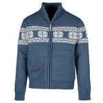 Storvik Bjornson Wintervest, Jarno, Noors gebreid, blauw,maat M t/m 4XL