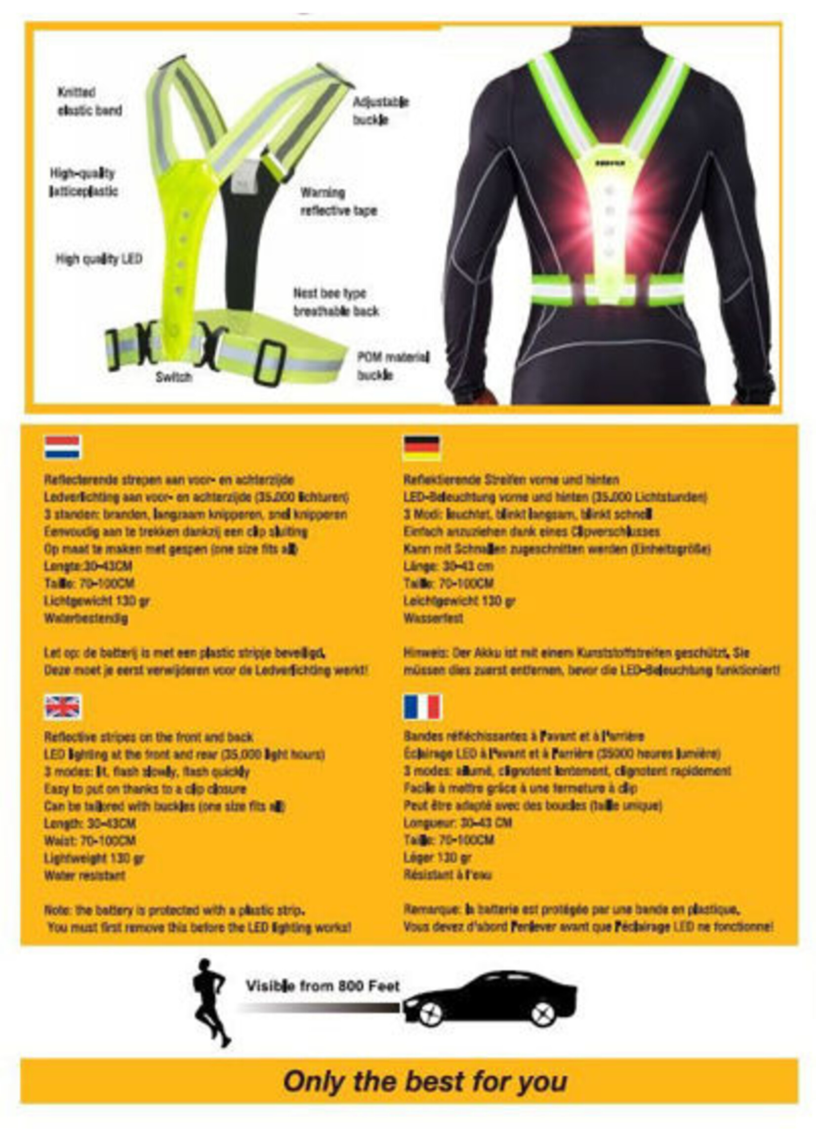import Signalisatievest / Veiligheidsvest LED