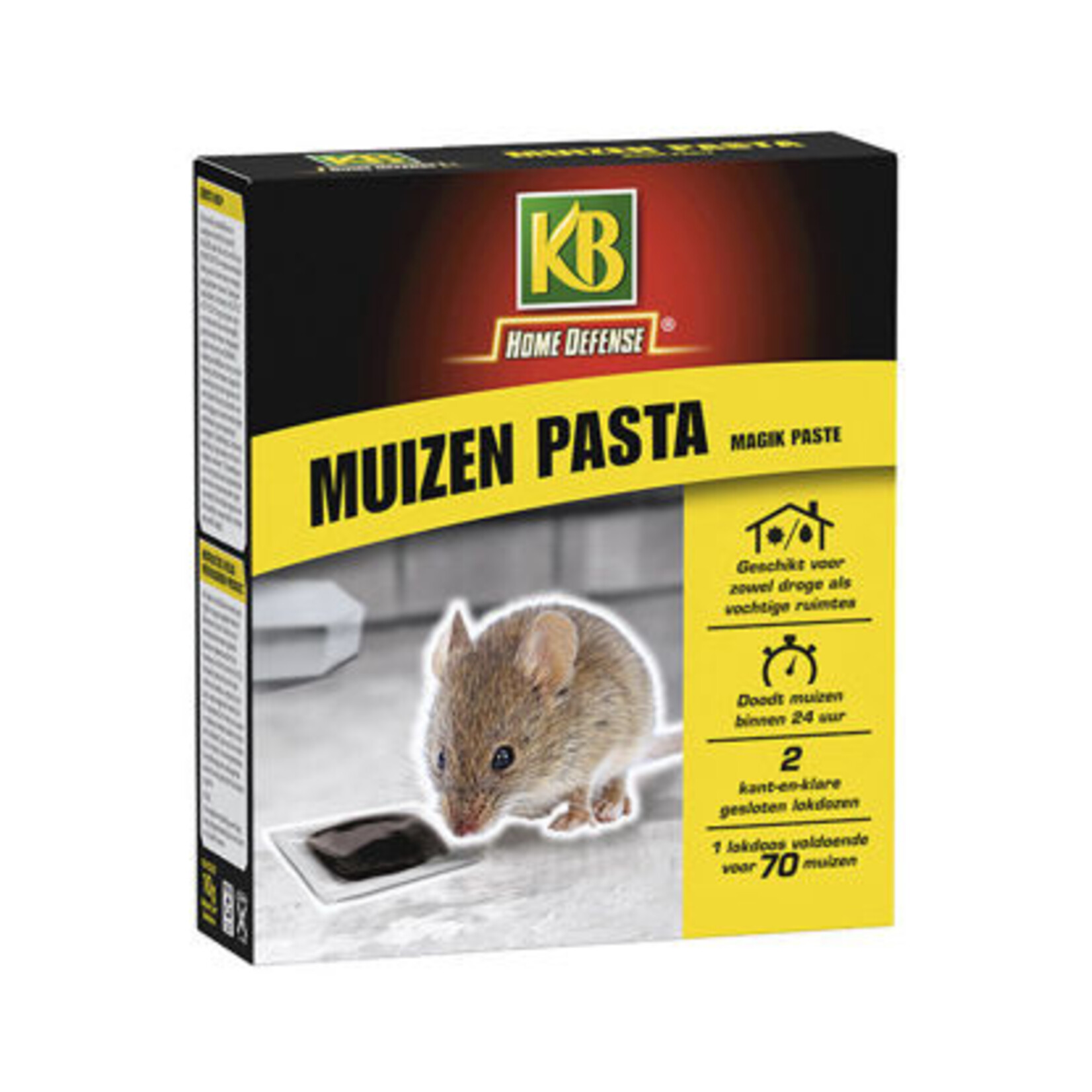 KB bestrijding KB Muizen Pasta Alfachloralose Kant-en-Klare Lokdoos 2st