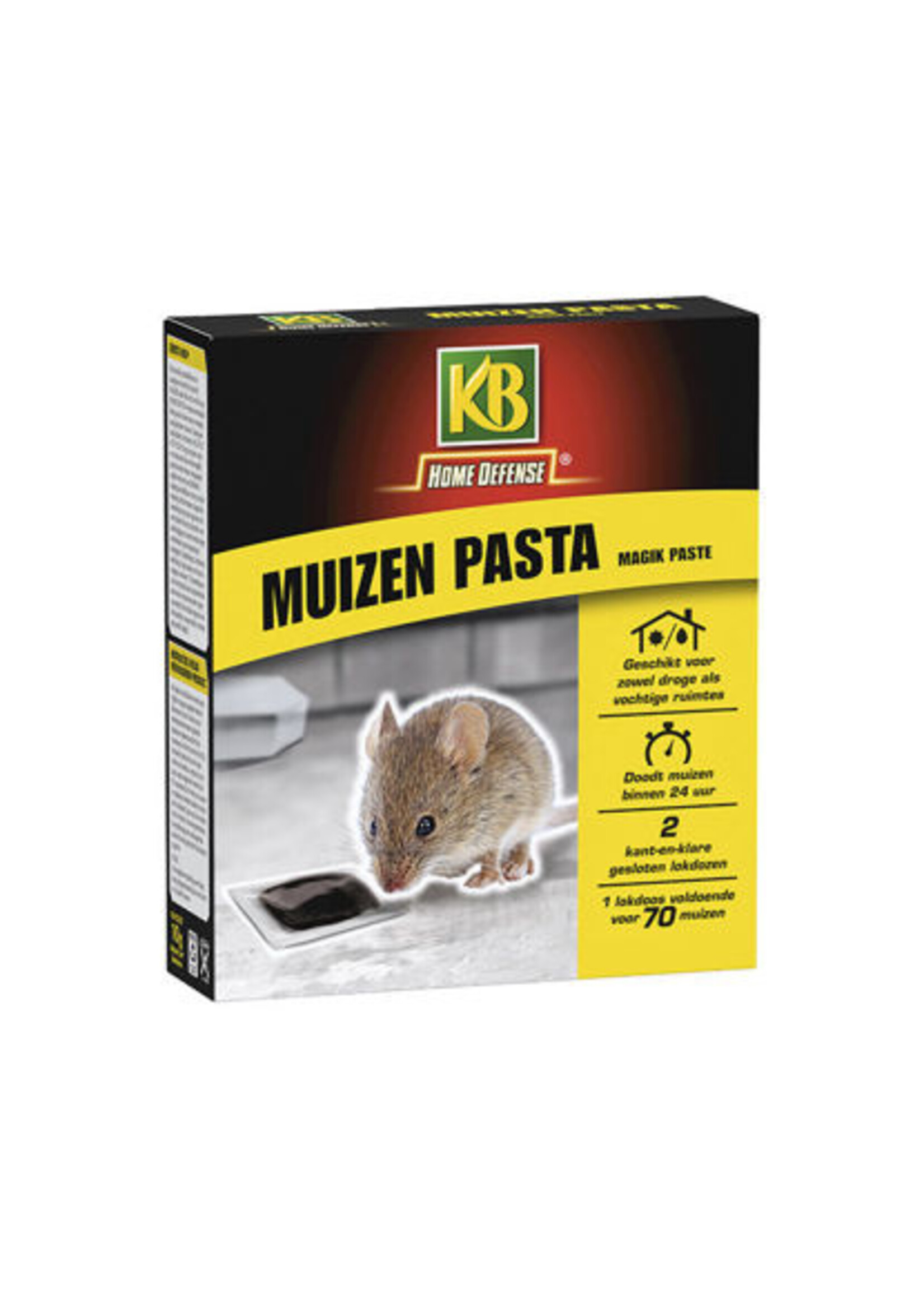 KB bestrijding KB Muizen Pasta Alfachloralose Kant-en-Klare Lokdoos 2st