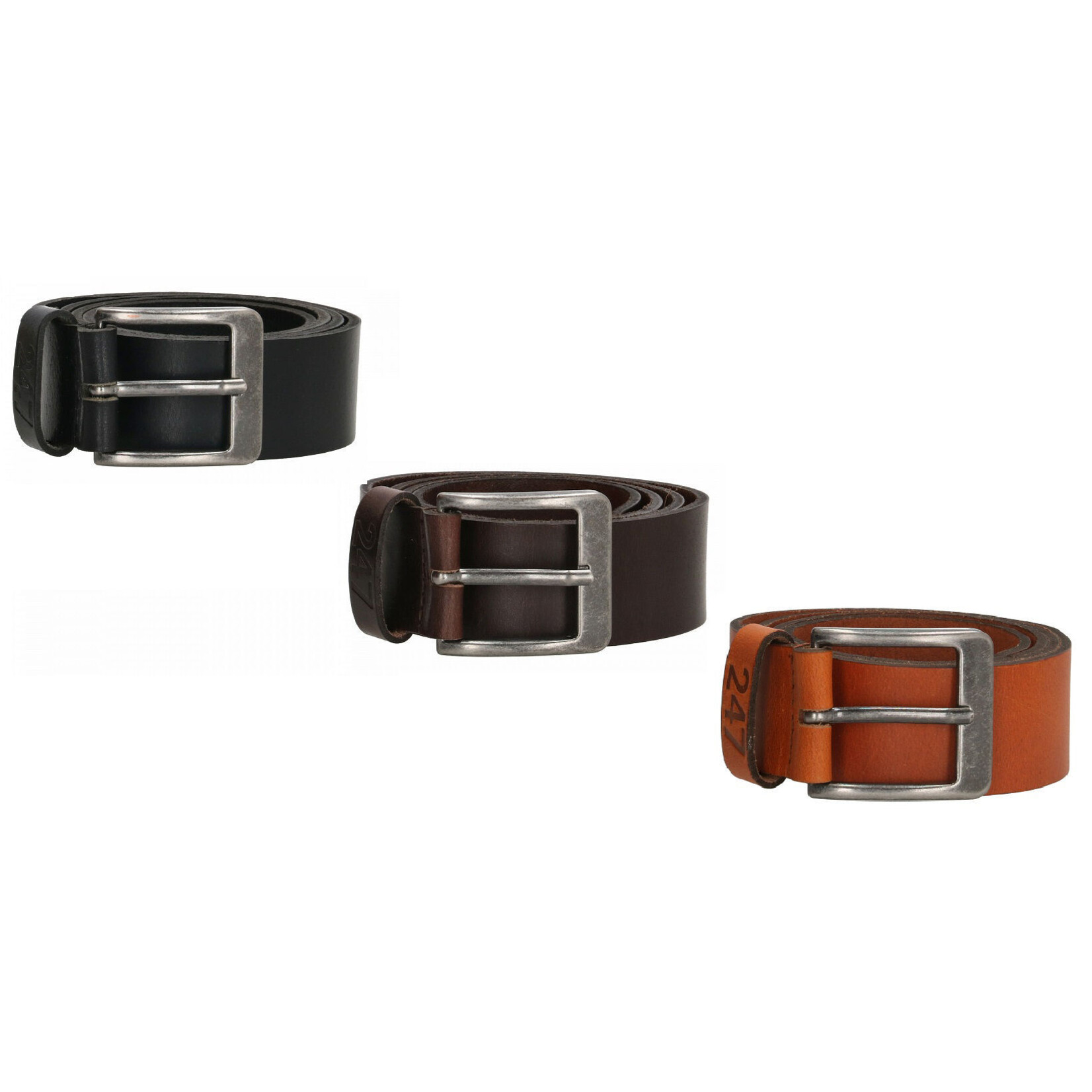 247 247 Buffalo - Leather Belt, 3 kleuren, mt, 95 t/m 115 cm.