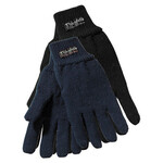 Handschoen gebreid acryl marine en zwart mt. M t/m XXL.