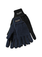 Handschoen gebreid acryl marine en zwart mt. M t/m XXL.