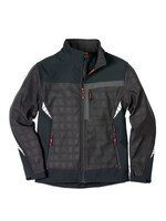 PROF softshelljas zwart  -mt. S t/m 3XL.