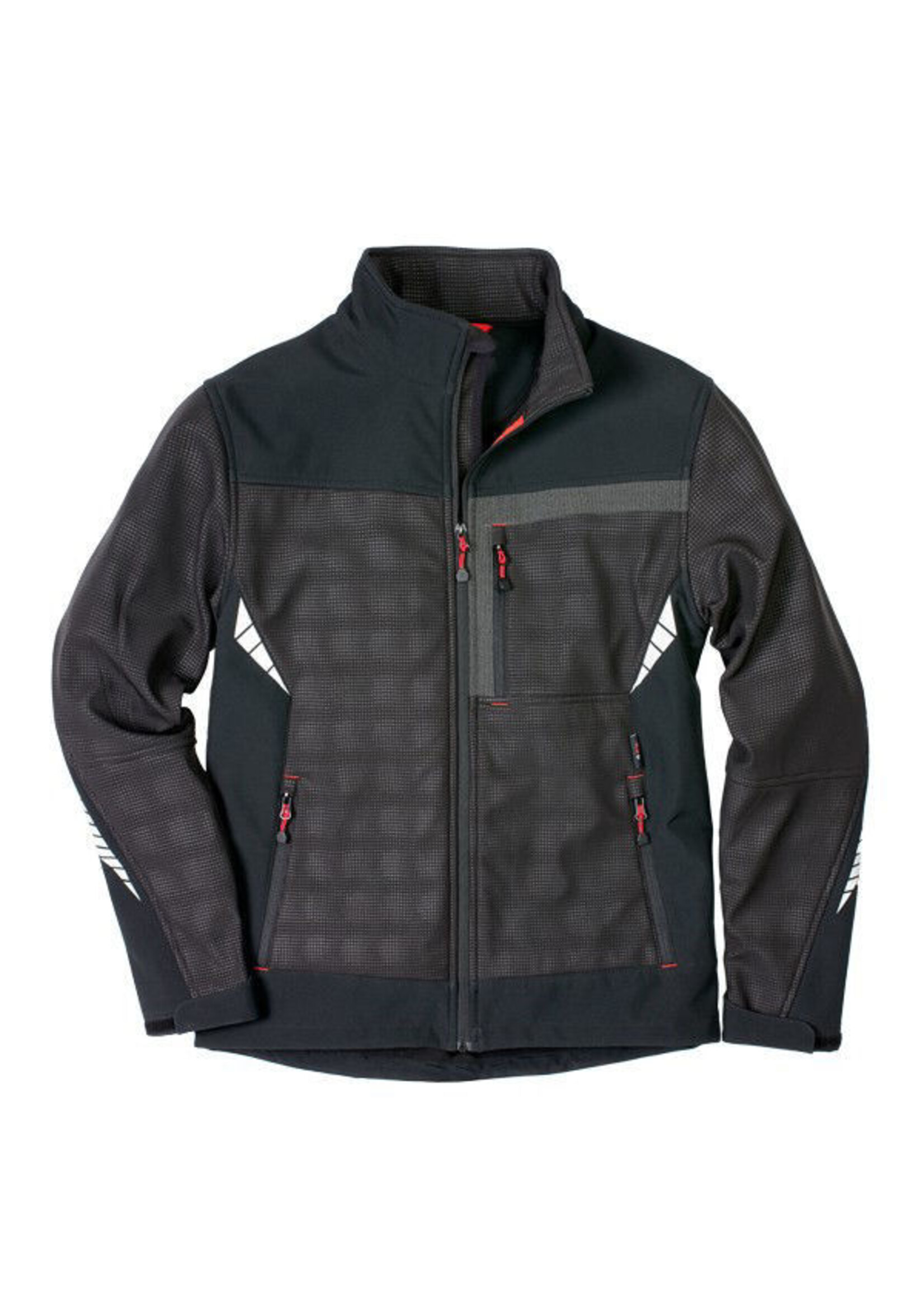 PROF softshelljas zwart  -mt. S t/m 3XL.