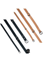 Kerbl Hondenhalsband leer, Naturel/ Zwart 27 t/m 56cm.