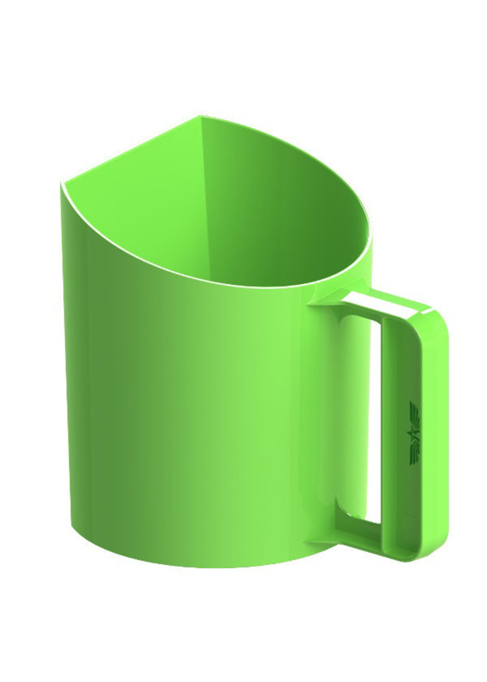 Kerbl Meelschep-/ voerschep 1kg (bekermodel) - Blauw, Geel, Groen.